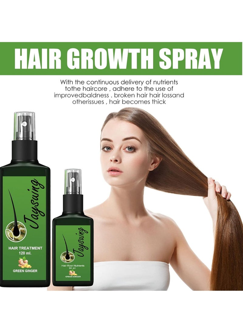 Jaysuing - Hair Growth Serum Spray Dense Fast Regrowth Ginger Oil Anti Loss Treatment - Image 1