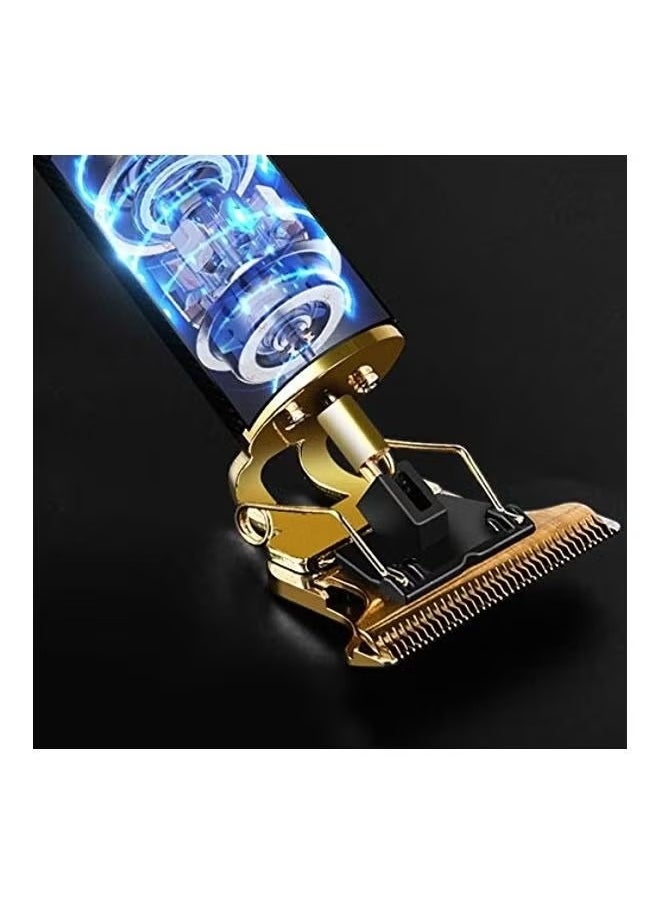 Professional Rechargeable Electric Hair Trimmer Set For Men Golden/Black