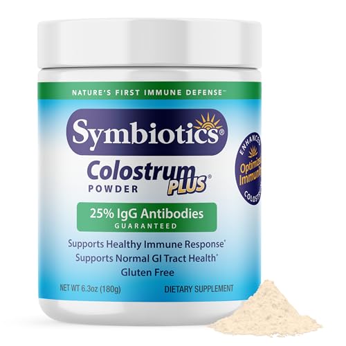 Symbiotics Colostrum Plus Powder Supplement for Immunity Support 63 Ounces 180 g