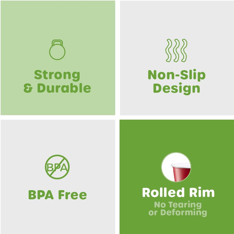 Comfy Package [240 Count] 9 oz. Disposable Party Plastic Cups - Red Drinking Cups - Image 5