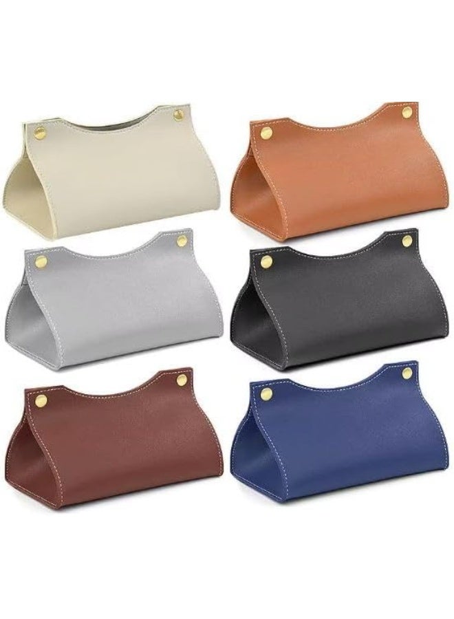 DECORHILLS Leather Tissue Box Rectangle | Long Tissue Box Cover | Tissue Box Holder | Faux Leather Tissue Box Cover Rectangular | Tissue Holder for Bathroom | Car Tissue Holder (Black) - Image 5