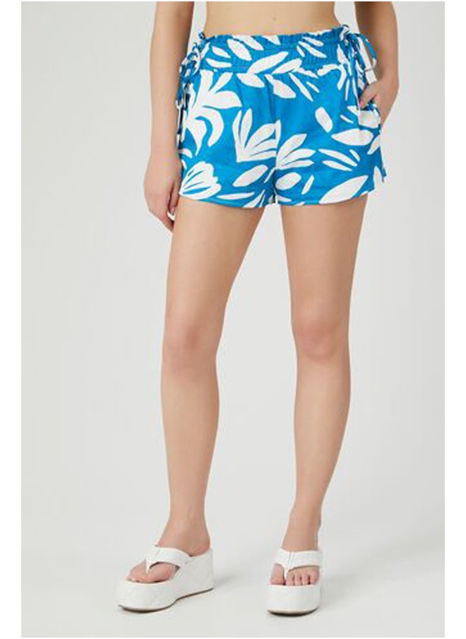 FOREVER 21 Tropical Leaf Print Drawstring Shorts  - Image 2