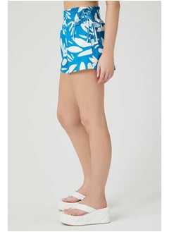 FOREVER 21 Tropical Leaf Print Drawstring Shorts  - Image 3