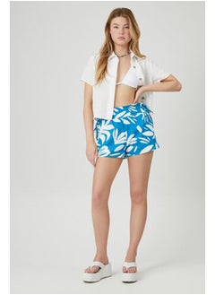 FOREVER 21 Tropical Leaf Print Drawstring Shorts  - Image 5