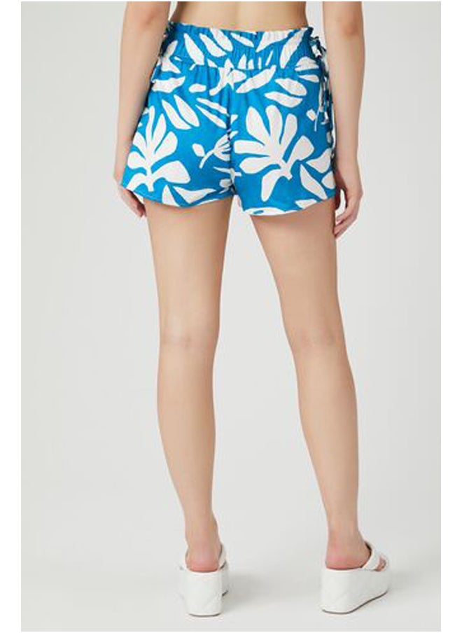 FOREVER 21 Tropical Leaf Print Drawstring Shorts  - Image 4