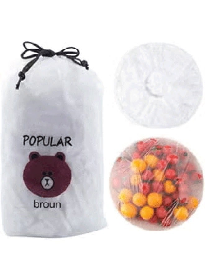 100pcs Fresh Keeping Food Bags, Reusable Flexible Plastic Lids for Food Storage - Image 4