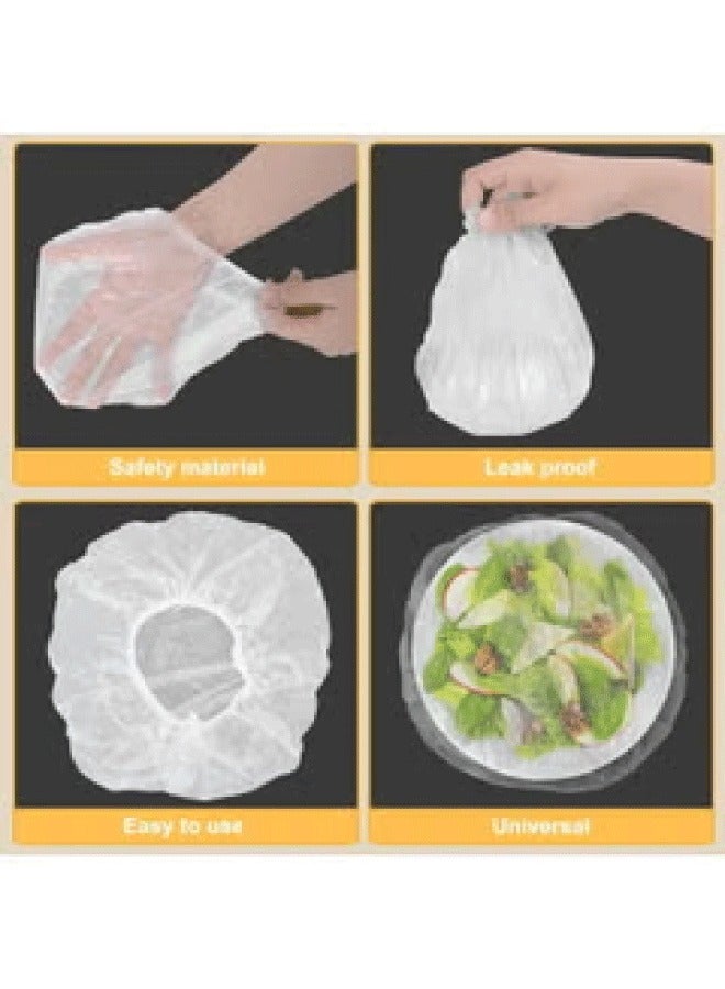100pcs Fresh Keeping Food Bags, Reusable Flexible Plastic Lids for Food Storage - Image 5