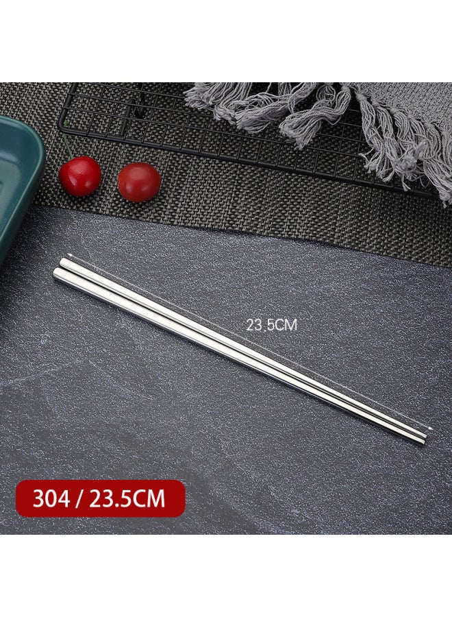 Source Manufacturers 304 Stainless Steel Household All-square Chopsticks Restaurant Non-slip High Temperature Public Chopsticks Can Print Logo-Specifications: 19cm-light Body  - Image 4