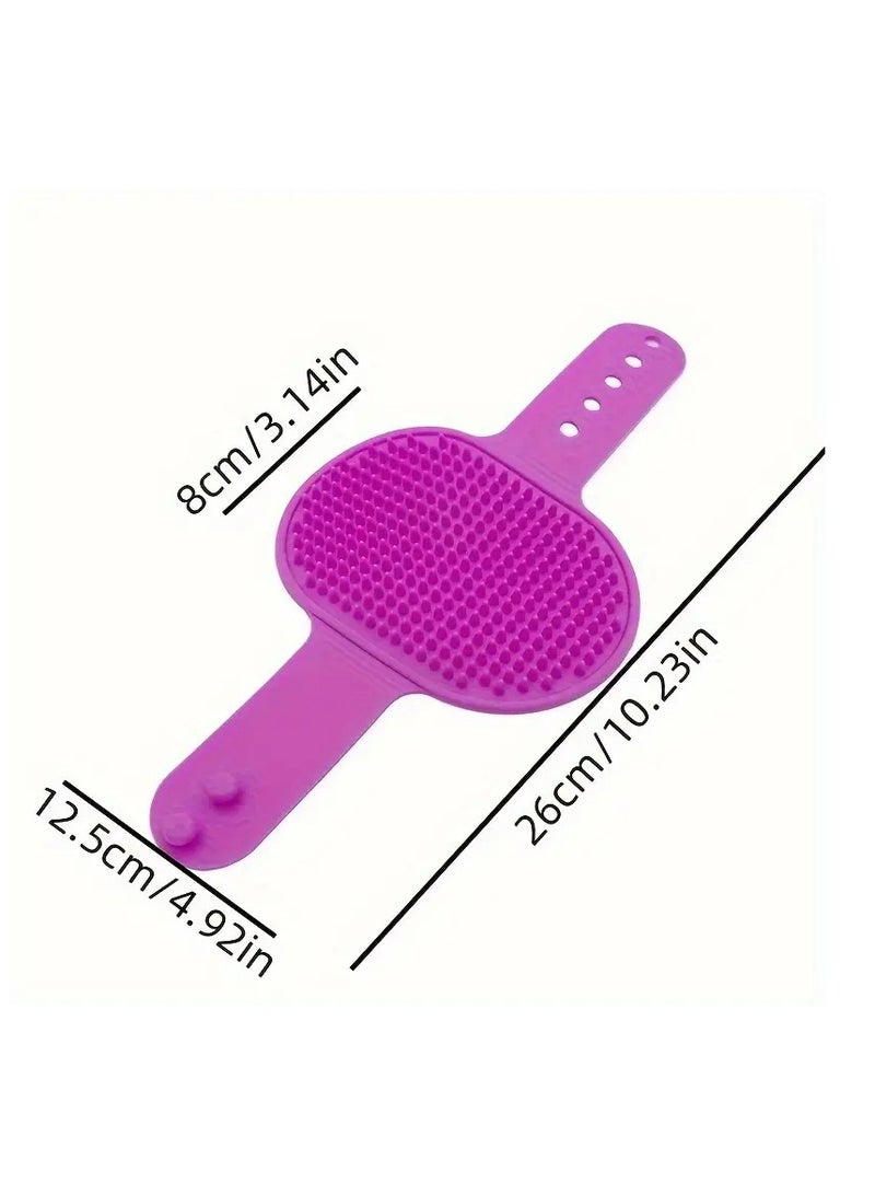 جلوسكي فرشاة القط السيليكون للتنظيف والتفكيك والتدليك - متعددة الوظائف وغير الكهربائية وصديقة للجلد وآمنة وبدون رائحة للقطط - غير مشحونة - Image 3