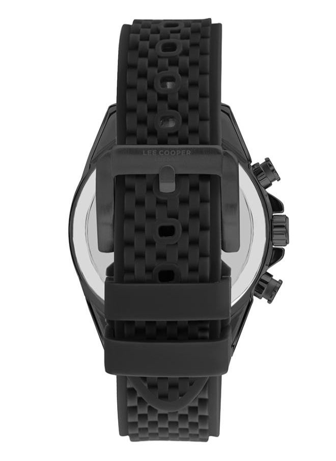 Lee Cooper Lee Cooper LC07341.651 Men's Multi Function Display Watch & Silicone Strap Black  - Image 4
