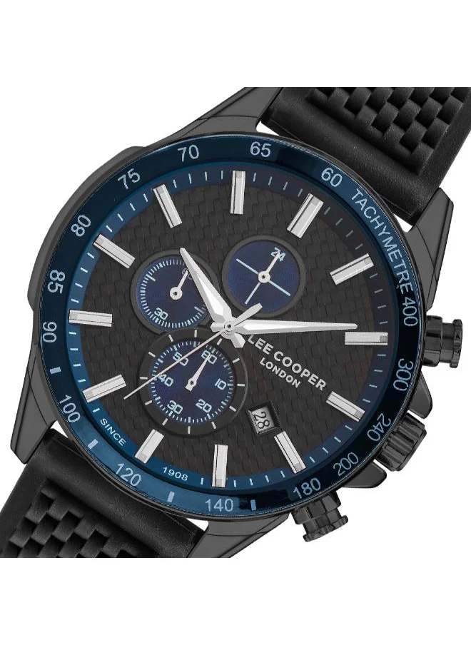 Lee Cooper Lee Cooper LC07341.651 Men's Multi Function Display Watch & Silicone Strap Black