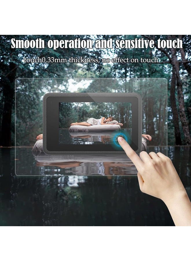 PCTC Osmo Action 3 Screen Protector for DJI Action 3 Accessories, Tempered Glass Screen Cover Protector Film for DJI Osmo Action 3 + Lens Protector for DJI Action 3 Dual-Screen (9 Pack) - Image 2