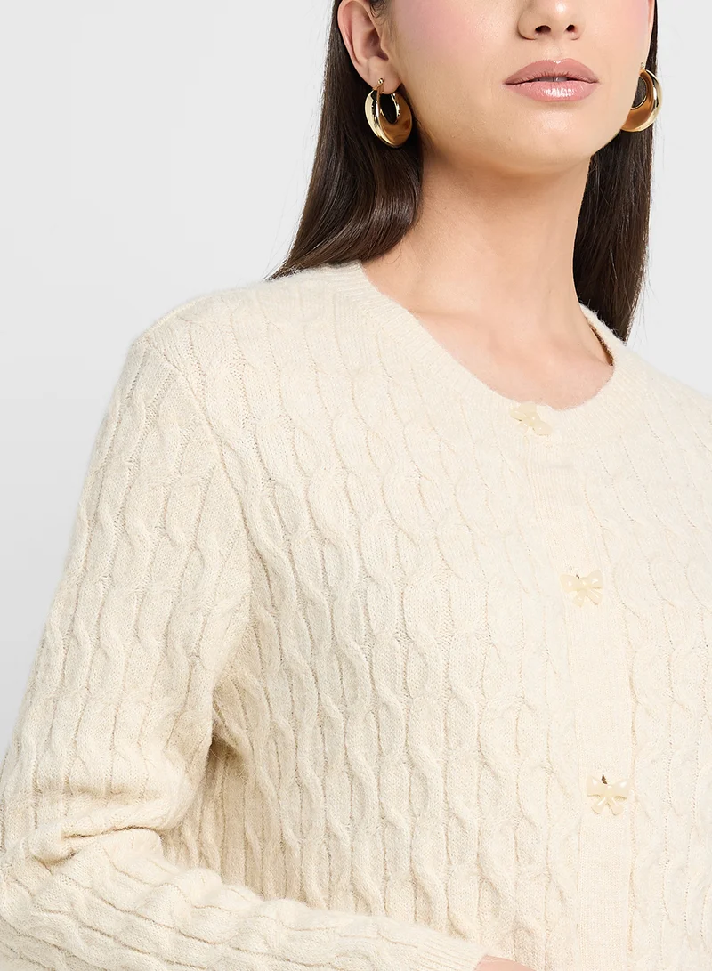 VERO MODA Vmelya Ls O-neck Cardigan Ga Boo