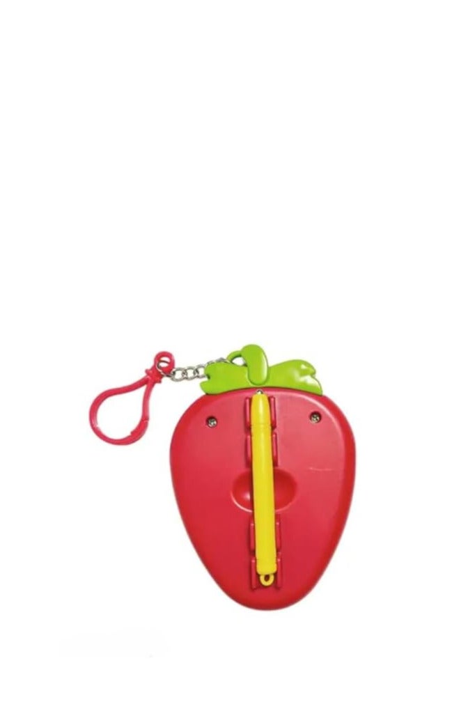 ماجنيتك لعبة مسطرة ألعاب مغناطيسية للأطفال،لون احمر، تصميم فرولة مع ثقوب معدنية - Image 2