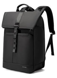 Travel Backpack,Smart Business Backpacks, Mens Fashion Rolltop Backpack Fits for 15.6 Inch Laptop, Black, Medium, Style