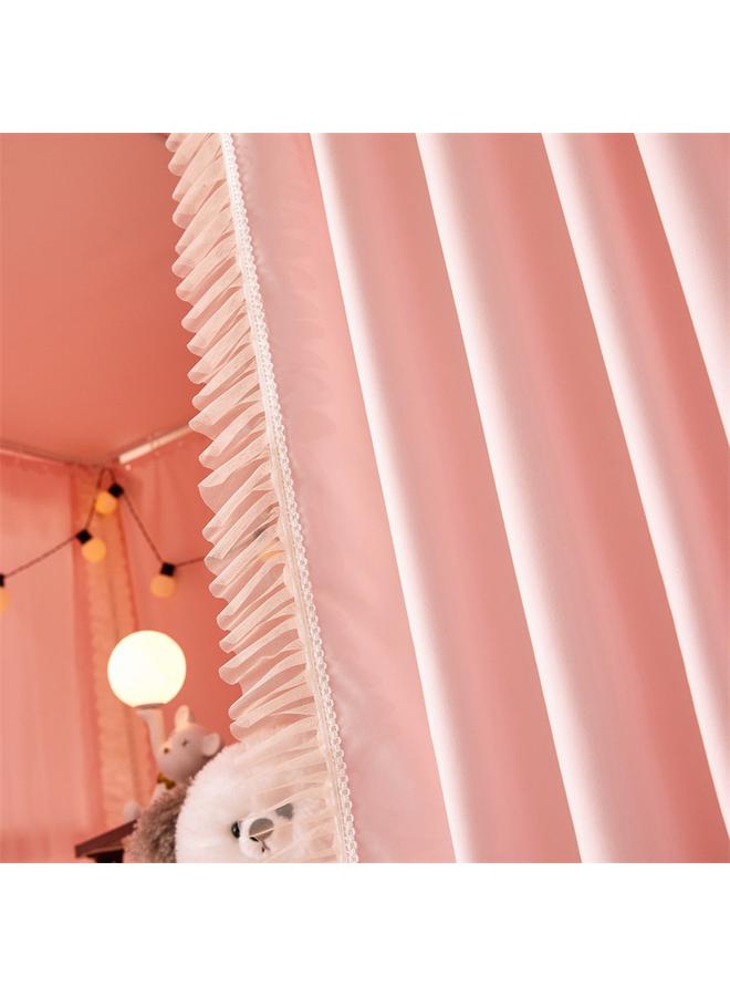 Bluejw 2024 New Korean Solid Color Student Dormitory Bed Curtain Shading Mosquito Net - Image 4