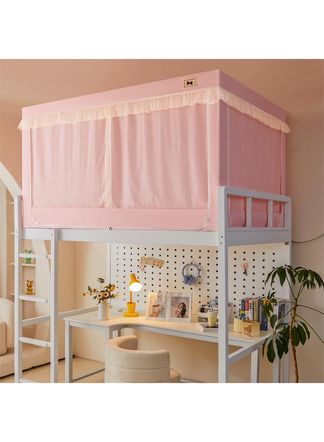 Bluejw 2024 New Korean Solid Color Student Dormitory Bed Curtain Shading Mosquito Net - Image 3