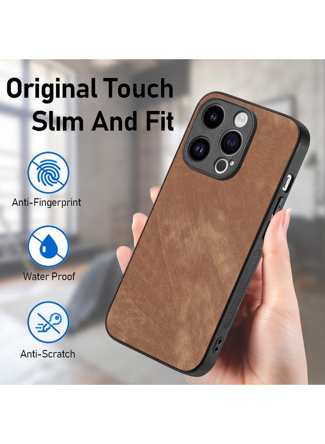 S-TOP Case For iPhone 14 Pro Vintage Leather PC Back Cover Phone Case - Image 5