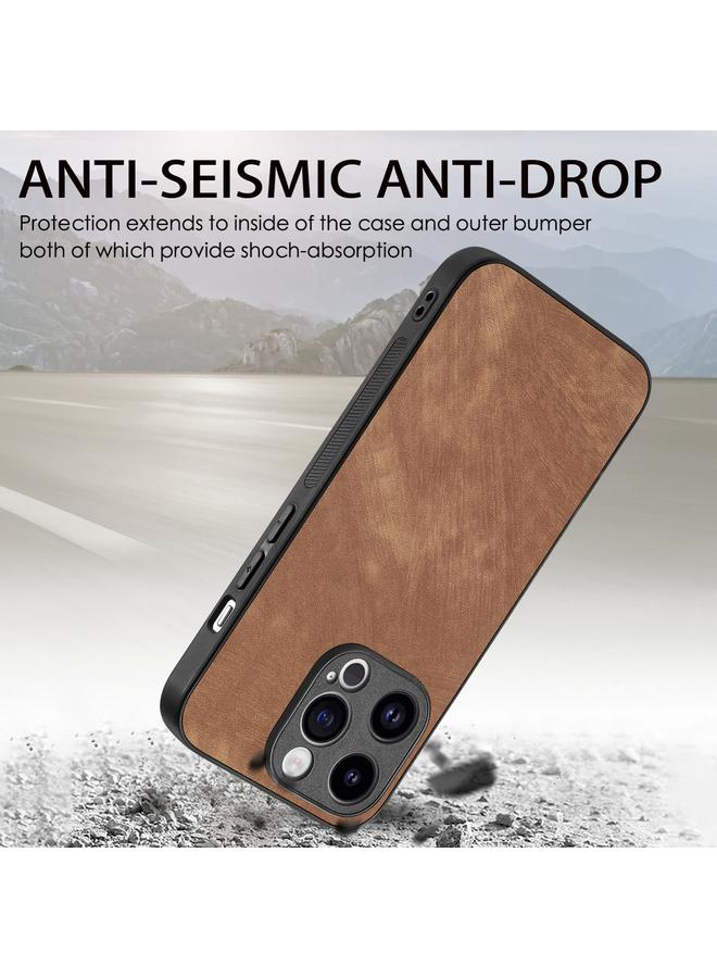 S-TOP Case For iPhone 14 Pro Vintage Leather PC Back Cover Phone Case - Image 3