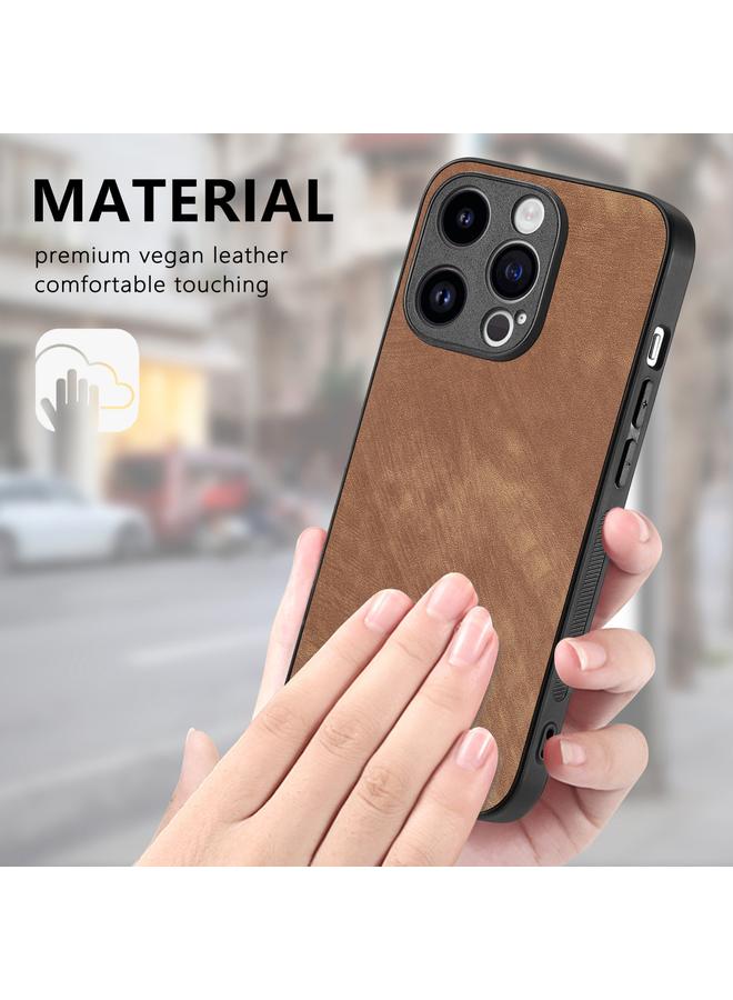 S-TOP Case For iPhone 14 Pro Vintage Leather PC Back Cover Phone Case - Image 4