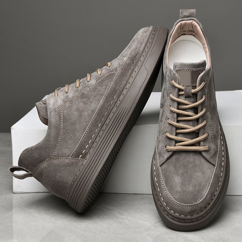 Autumn Genuine Leather Men'S Shoes European Station Boys Increased Menshoes Men'S Small Leather Shoes Trendy Men'S Casual Shoes - Image 3