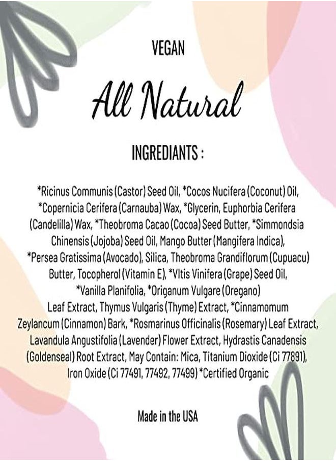 Mom's Secret Natural Lipstick, Organic, Vegan, Gluten Free, Cruelty Free, Slim Package, Made In The Usa, 0.07 Oz. (Red Wine Satin)  - Image 4