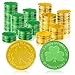 OHOME Gold Coins St Patricks Day 120 Pieces Shamrock Plastic Coins Green and Gold St patricks Day Accessories for St Patricks Day Decorations Birthday Crafts Party Favors Decor - Image 3