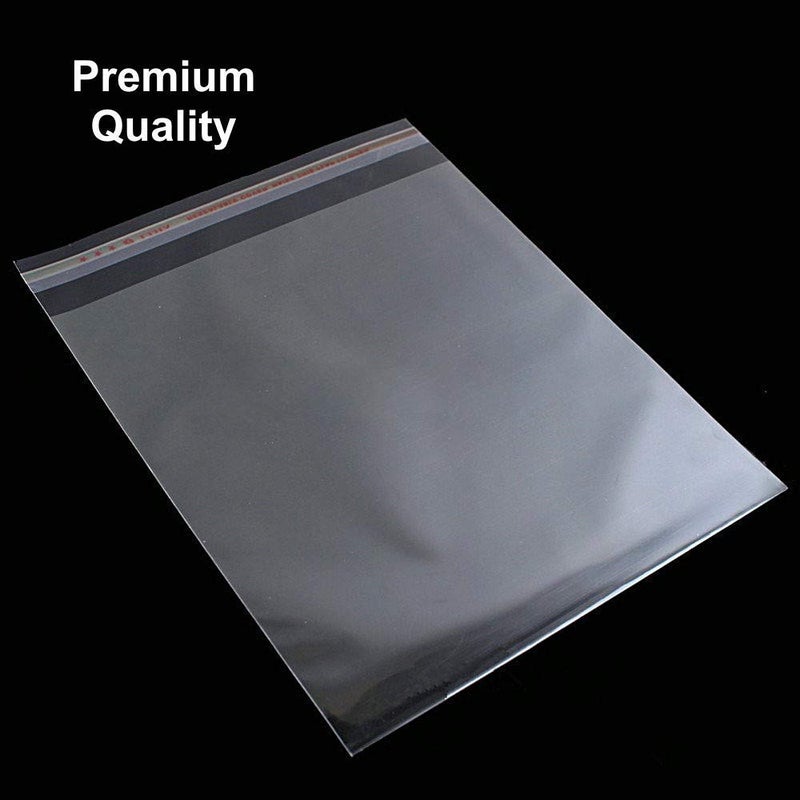 mastBus mastBus Plastic Transparent Bopp Sealable Self Adhesive Polybags For Packing Saree Cloth Shirts Pant Pack Of 100 12X16 Inch  - Image 2