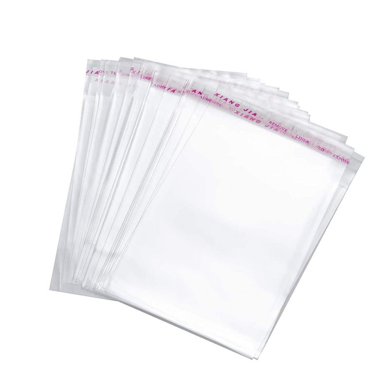 mastBus mastBus Plastic Transparent Bopp Sealable Self Adhesive Polybags For Packing Saree Cloth Shirts Pant Pack Of 100 12X16 Inch  - Image 1