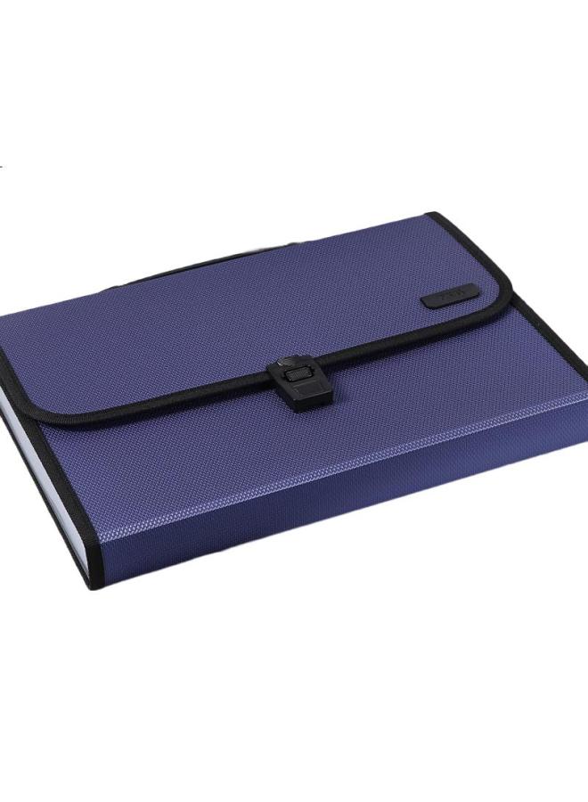 M.G Chenguang (M&G) A4/12-Compartment Blue File Folder, Office Handheld Document Organizer Accordion File, Student Exam Paper Sorting Storage Bag, Single Pack Awt90959 - Image 2
