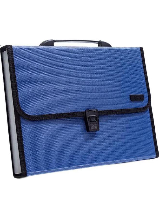 M.G Chenguang (M&G) A4/12-Compartment Blue File Folder, Office Handheld Document Organizer Accordion File, Student Exam Paper Sorting Storage Bag, Single Pack Awt90959 - Image 3