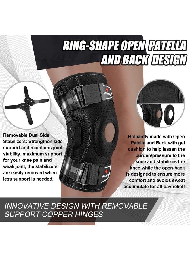 NEENCA Professional Knee Brace for Knee Pain, Adjustable Hinged Knee Support with Removable Side Stabilizers, Strong Stability for Joint Pain Relief, Arthritis, Meniscus Tear, ACL, PCL, Runner, Sports - Image 4