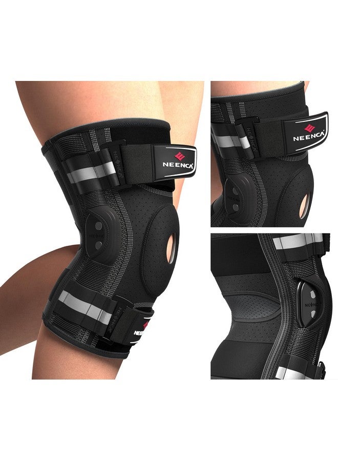 NEENCA Professional Knee Brace for Knee Pain, Adjustable Hinged Knee Support with Removable Side Stabilizers, Strong Stability for Joint Pain Relief, Arthritis, Meniscus Tear, ACL, PCL, Runner, Sports - Image 1