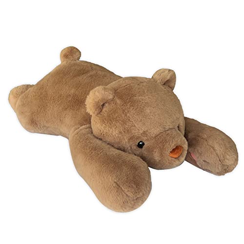 FoxVilla 4lbs Bear Weighted Stuffed Animals 24 inch Weighted Plush Stuffed Animals for Adults Cute Soft Weighted Plush Throw Animal Pillow Toy Birthday Gifts for Adults Kids - Image 1