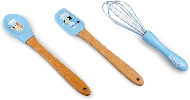 Handstand Kitchen Bluey Silicone Baking Utensil Set with 9" Spoon, 8.75" Spatula and 8.5" Whisk - Image 3