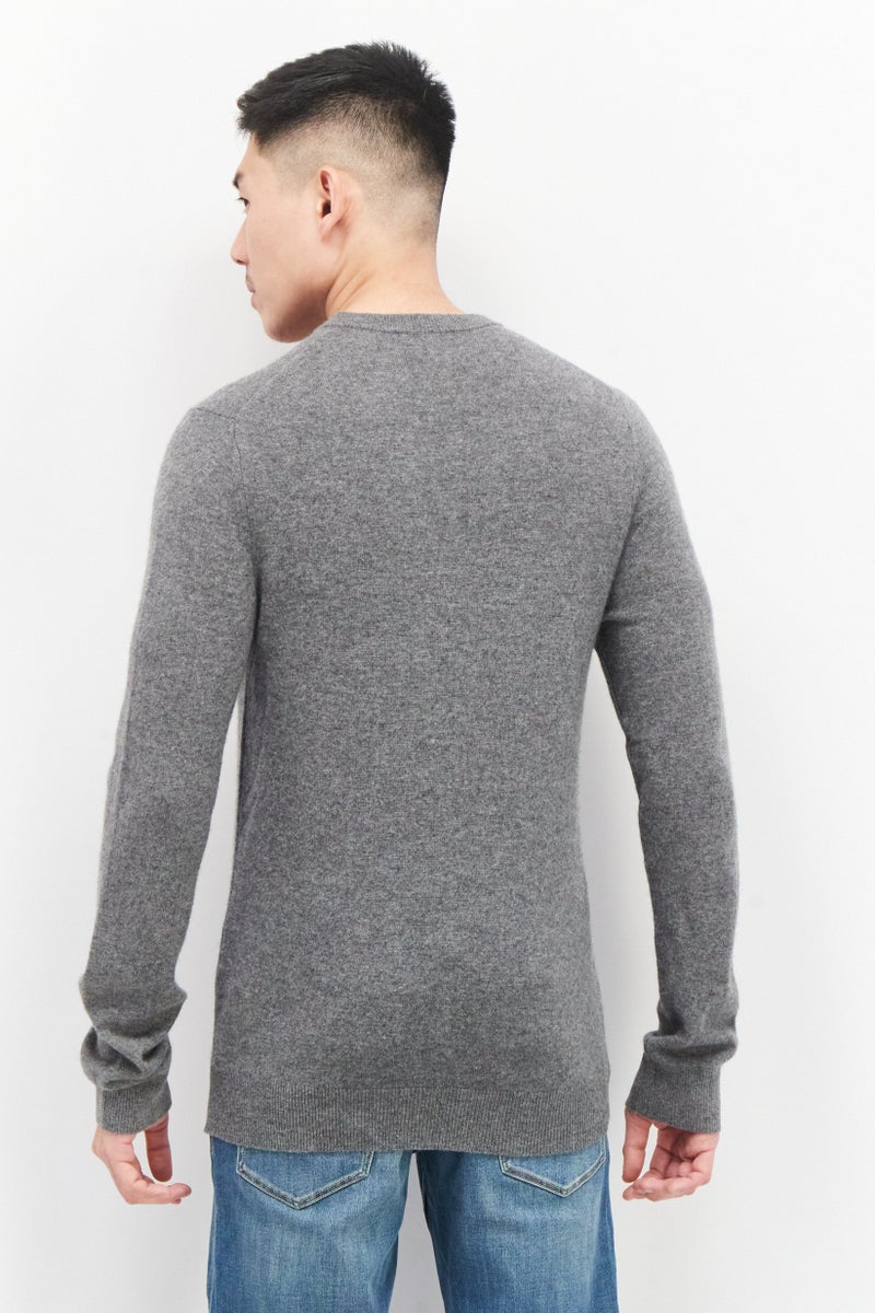 Celio Men Crew Neck Long Sleeve Embroidered Sweatshirts, Grey Combo - Image 3