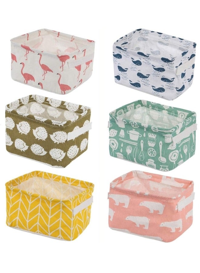 3 Pack Small Storage Baskets, Closet Organizing Bins, for Toys, Books, Cosmetic and Small Sundries Organizing Multicolour - Image 1