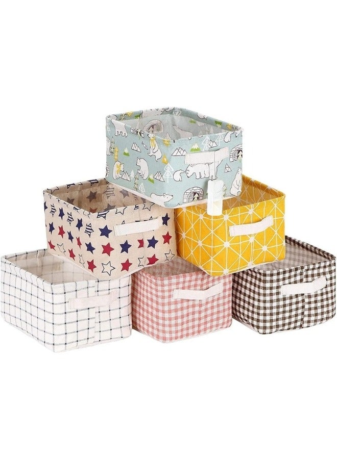 3 Pack Small Storage Baskets, Closet Organizing Bins, for Toys, Books, Cosmetic and Small Sundries Organizing Multicolour - Image 3