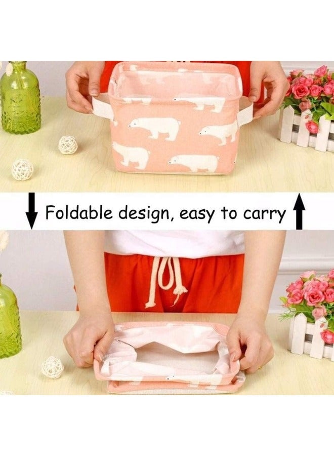 3 Pack Small Storage Baskets, Closet Organizing Bins, for Toys, Books, Cosmetic and Small Sundries Organizing Multicolour - Image 5