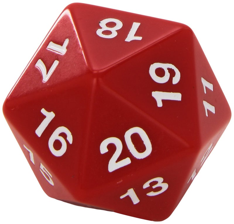 Koplow Games Red Jumbo Dice D20 Count Down 55mm Dice by Koplow Games - Image 2