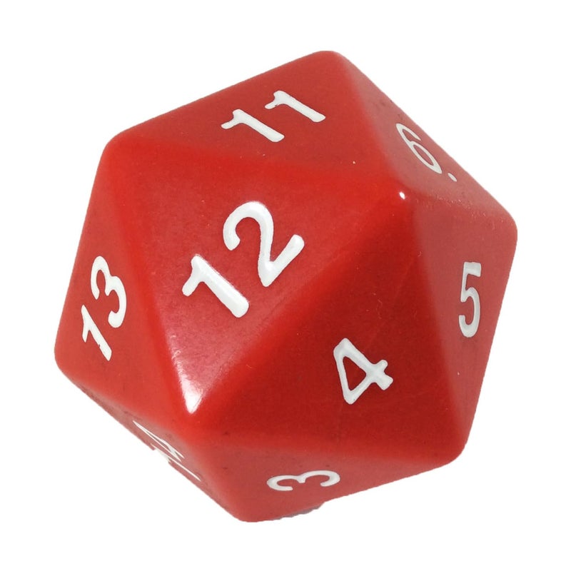 Koplow Games Red Jumbo Dice D20 Count Down 55mm Dice by Koplow Games - Image 1