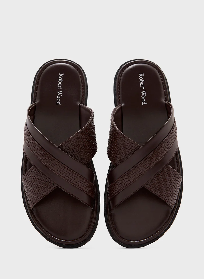 Robert Wood Cross Strap Sandal