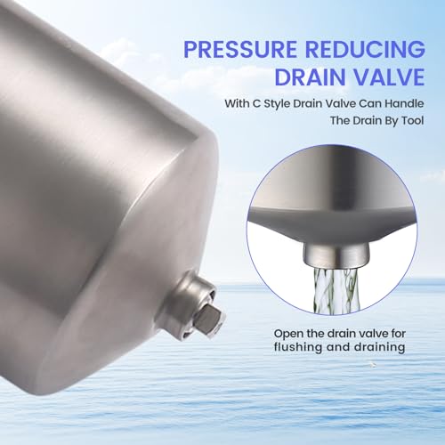 Amwater NSF/ANSI 42 Certification Big+ Stainless Steel Filter Housing for 10”Length,4.5"OD Filter Cartridge(10" C Housing-1.5NPT) - Image 5