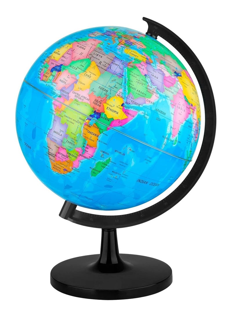 World Globe for Kids Learning, DIY Assemble Educational Rotating World Map Globes, Decorative Earth Children Globe for Classroom Geography Teaching, Desk & Office Decoration - Image 1