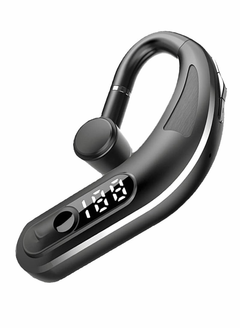 Bluetooth 5.2 Wireless Single Ear Headset with Noise Cancelling Mic Waterproof Earpiece for Business Office Running Driving - Image 1