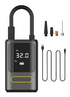 Shopit Air Compressor Portable Mini Air Pump Tire Inflator with LED Light and Digital Screen for Car, Bicycle, Motorcycle, Ball, Bike, Balloon, Black  - Image 1