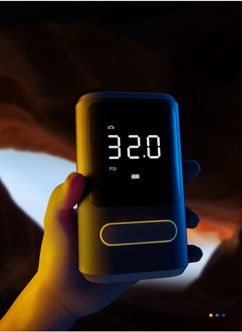 Shopit Air Compressor Portable Mini Air Pump Tire Inflator with LED Light and Digital Screen for Car, Bicycle, Motorcycle, Ball, Bike, Balloon, Black  - Image 2