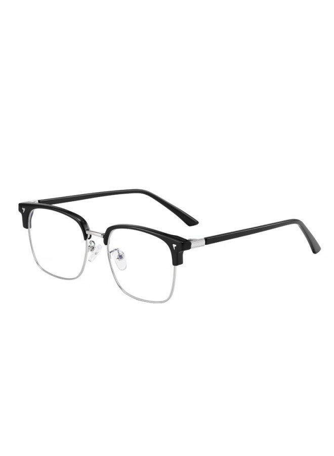 Fenchi Reading Gl For Men, Ultra-light Anti-blue Light Fatigue High-definition Eyewear, Black And Silver Color, 100 Degrees [recommended For Ages Under 50]