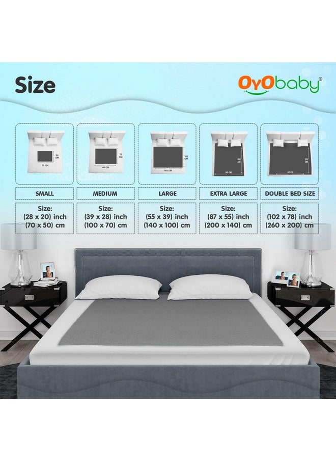 OYO BABY Anti-Piling Fleece Extra Absorbent Instant Dry Sheet For Baby, Baby Bed Protector, Waterproof Sheet, Small Size 50X70Cm, Pack Of 3, Dark Blue, Plum & Voilet  - Image 5