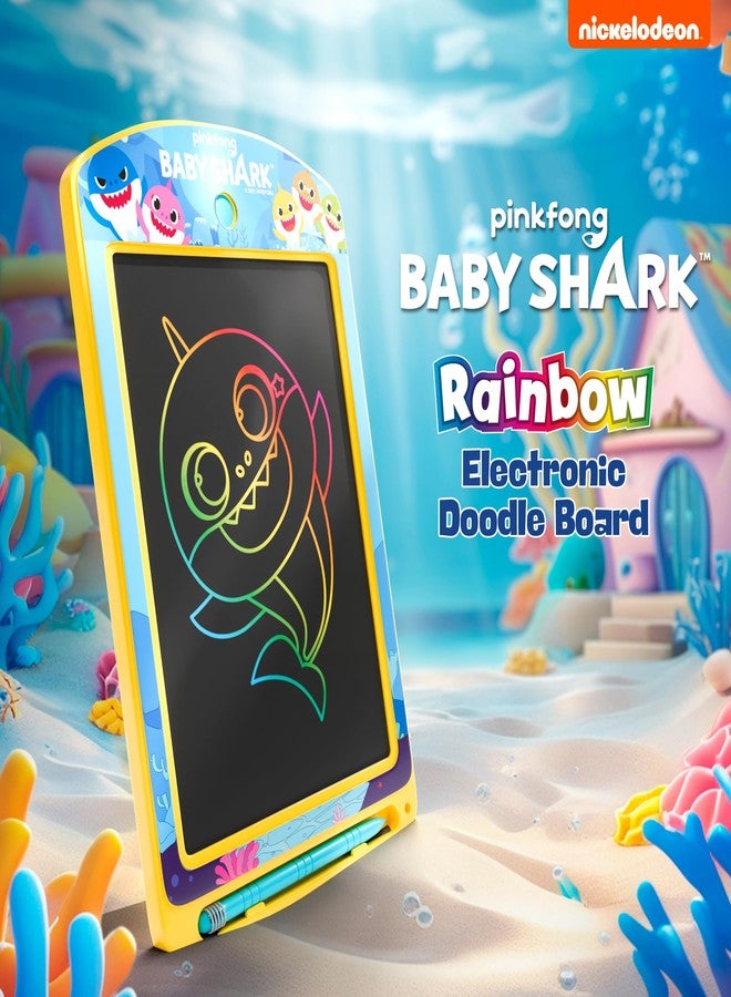 Lollipop - Drawing Tablet for Kids - Baby Shark Rainbow LCD Doodle Pad +3 with Stylus, Baby Drawing Board for Travel - Color Writing Tablet, Educational Electronic Learning Toy - Image 2